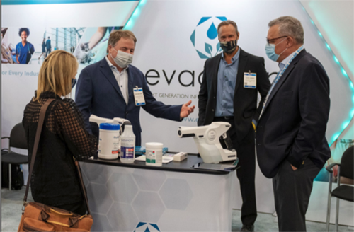 EvaClean reps at a tradeshow booth